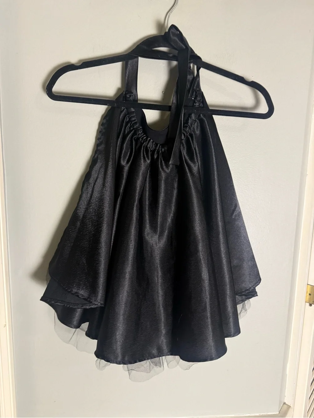 Belle Threads Batgirl Costume Dress 3T Black Gold Tulle Cape Halloween